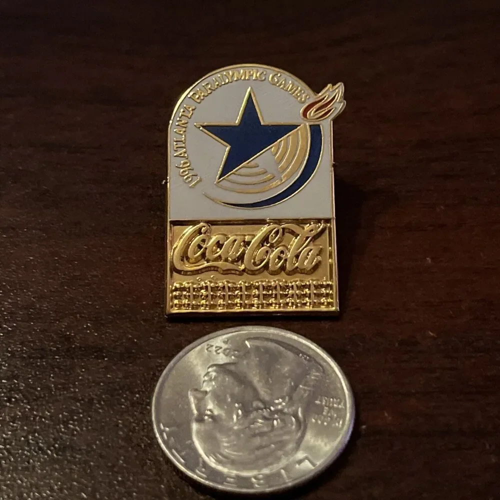 1996 Coca-Cola Coke Paralympic Games Atlanta Lapel Hat‎ Pin
